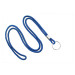 Royal Blue Round 1/8" (3 mm) Lanyard with Nickel Plated Steel Split Ring