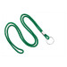 Green Round 1/8" (3 mm) Lanyard with Nickel Plated Steel Split Ring