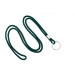 Forest Green Round 1/8" (3 mm) Lanyard with Nickel Plated Steel Split Ring