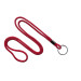 Red Round 1/8" (3 mm) Lanyard with Black-Oxidized Split Ring