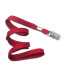 3/8" (10 mm) Red Lanyard with Nickel-Plated Steel Bulldog Clip