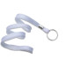 White 3/8" (10 mm) Lanyard with Nickel-Plated Steel Split Ring