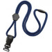 Navy Blue 1/4" (6mm) Lanyard With Diamond Slider, New DTACH Combo Loop