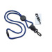 Royal Blue 1/4" (6 mm) Lanyard with Round Slider & DTACH Plastic Swivel Hook
