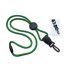 Green 1/4" (6 mm) Lanyard with Round Slider & DTACH Plastic Swivel Hook