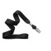 Black 5/8" (16 mm) Lanyard with Nickel-Plated Steel Bulldog Clip