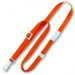 Orange 3/8" (10 mm) Lanyard with "No-Twist" Wide Plastic Hook & Safety Breakaway