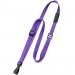 Purple 3/8" (10mm) Lanyard with "No-Twist" Wide Plastic Hook