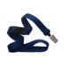 Navy Blue 5/8" (16 mm) Breakaway Lanyard with Nickel-Plated Steel Bulldog Clip