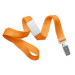 Orange 5/8" (16 mm) Breakaway Lanyard with Nickel-Plated Steel Bulldog Clip