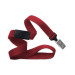 Red 5/8" (16 mm) Breakaway Lanyard with Nickel-Plated Steel Bulldog Clip