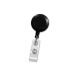 Black Badge Reel with Clear Vinyl Strap & Belt Clip