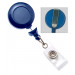 Royal Blue No-Twist Badge Reel with Clear Vinyl Strap & Belt Clip