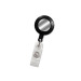 Black Badge Reel with Silver Sticker, Reinforced Vinyl Strap & Belt Clip