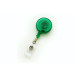 Translucent Green Badge Reel with Quick Lock And Release Button , Reinforced Vinyl Strap & Slide Type Belt Clip