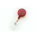Translucent Red Badge Reel with Quick Lock And Release Button , Reinforced Vinyl Strap & Slide Type Belt Clip
