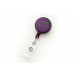 Translucent Purple Badge Reel with Quick Lock And Release Button , Reinforced Vinyl Strap & Slide Type Belt Clip