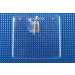 Clear Vinyl Horizontal Badge Holder with Clip, Slot and Chain Holes, 4" x 3"