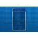 Clear Vinyl Vertical Badge Holder with Blue Color Bar, 3.75" x 2.63"