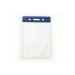 Vinyl Vertical Badge Holder with Royal Blue Color Bar, 2.44" x 3.5"