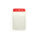 Vinyl Vertical Badge Holder with Red Color Bar, 2.44" x 3.5"