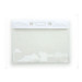 Vinyl Horizontal  Badge Holder with White Color Bar, 3.75" x 2.63"