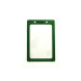 Vinyl Vertical Badge Holder with Green Color Frame, 2.25" x 3.44" 