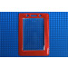 Vinyl Vertical Badge Holder with Red Color Frame, 2.25" x 3.44" 
