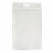 Clear Vinyl Vertical Badge Holder with Fold-Over Flap, 2.3" x 3.48"