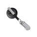 Black Round Badge Reel With Card Clamp And Swivel Clip 529-IK6