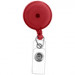 Translucent Red Round Badge Reel With Strap And Swivel Clip