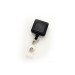 Black Square Badge Reel With Strap And Slide Clip