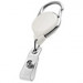 White Carabiner Badge Reel With Strap