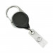 Black Carabiner Badge Reel with Strap and Clip