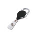 Black Carabiner Badge Reel With Strap