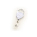 White Carabiner Badge Reel With Strap