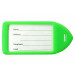 Neon Green Rigid Plastic Luggage Tag Holder