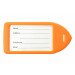 Neon Orange Rigid Plastic Luggage Tag Holder