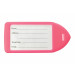 Neon Pink Rigid Plastic Luggage Tag Holder