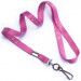 Pink 3/8" Breast Cancer Awareness Lanyards