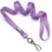 Purple 3/8" Breast Cancer Awareness Lanyards