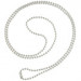 White 30" Plastic Bead Chain With Metal Connector