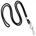 Black 1/8" Lanyard with Swivel Hook