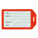 Red Rigid Plastic Luggage Tag Holder