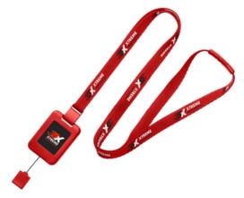 Custom Lanyard Badge Reel Combo Red